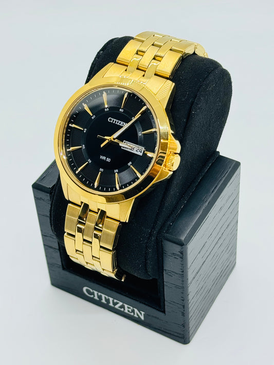 Citizen Black Dial Gold-tone Men's Watch